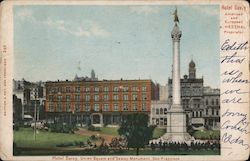 Hotel Savoy, Union Square and Dewey Monument Postcard