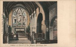 Interior of Church of the Angels Postcard
