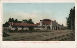 S.F.R.R. Depot Burlingame, CA Postcard Postcard Postcard