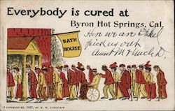 Everybody is cured at Byron Hot Springs Postcard