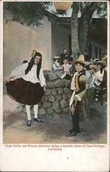 Viola Vorha and Ernesto Martinez doing a spanish dance at Casa Verdugo Oceanside, CA Postcard Postcard Postcard