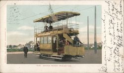6116 Double Decker Trolley Car Postcard