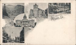 Greetings from Fresno, Cal. Postcard