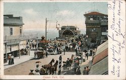 Street Scene and Pier Postcard