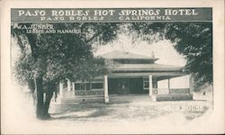 Paso Robles Hot Springs Hotel California Postcard Postcard Postcard