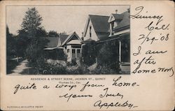 Residence & Street Scene, Jackson St. Postcard