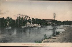 Steamboat and Door Factory Postcard