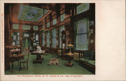 Art Reception Room, S.N. Wood & Co. Postcard