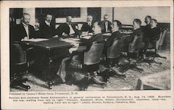 Russian and Japanese Peace Ambassadors in general conference, 1905 Postcard