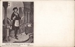 Washington Closing the Lodge Postcard