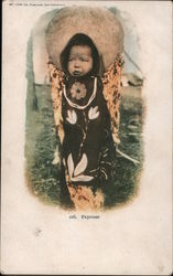 Papoose: baby carried in a traditional papoose Postcard
