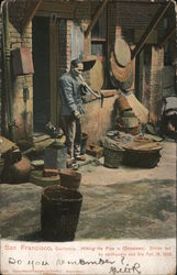 Hitting the pipe in China Town. driven out by earthquake and fire Apr. 18, 1906 Postcard