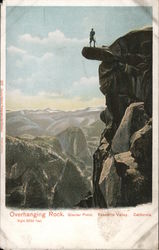 Overhanging Rock, Glacier Point, Yosemite Valley California Postcard Postcard Postcard