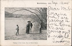Fishing in Dry Creek, Foot of North Street Postcard