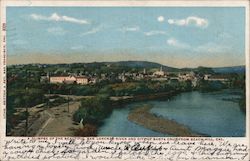 A Glimpse of the Beautiful San Lorenzo River and City From Beach Hill Santa Cruz, CA Postcard Postcard Postcard