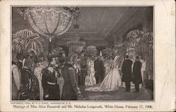 Marriage of Miss Alice Roosevelt and Mr. Nicholas Longworth, White House Postcard