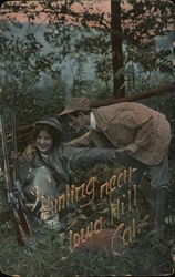 Hunting Near Iowa Hill, Cal. Postcard