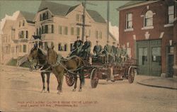 Hook and Ladder Co. No. 8 House Cor. of Laban St. and Laurel Hill Ave. Postcard