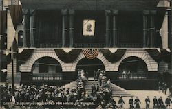 Court House Draped For McKinley Funeral Postcard
