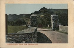 Entrance Notre Dame Villa Saratoga, CA Postcard Postcard Postcard