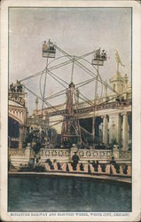 Miniature Railway and Electric Wheel - White City Postcard