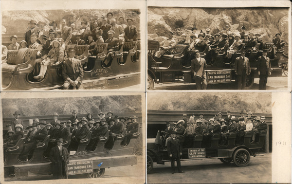 Lot of 4: Pacific Sightseeing Tour Groups Cliff House San Francisco California