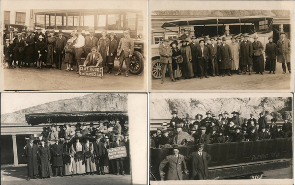 Lot of 4: Pacific Sightseeing Tour Groups Cliff House Bus Tours San Francisco California