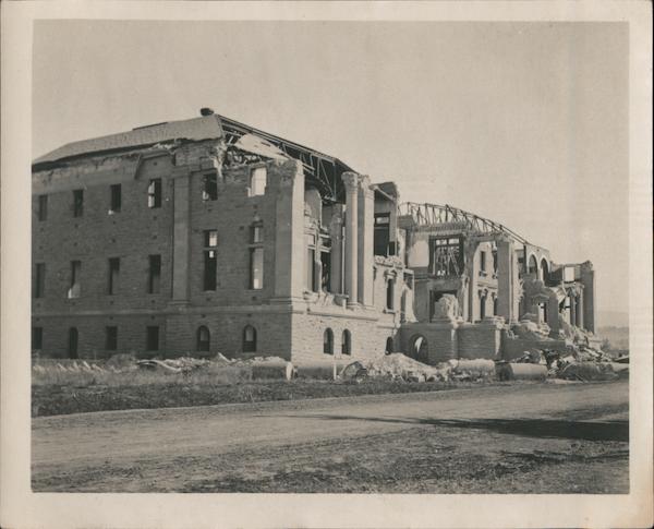 Gymnasium Building after Earthquake Stanford University California