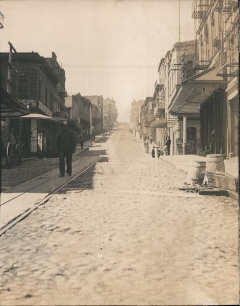 Street of San Francisco, 1901 California Original Photograph