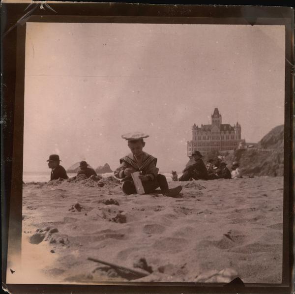 1897 Cliff House Beach Scene San Francisco California
