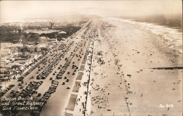 Ocean Beach and Great Highway San Francisco California
