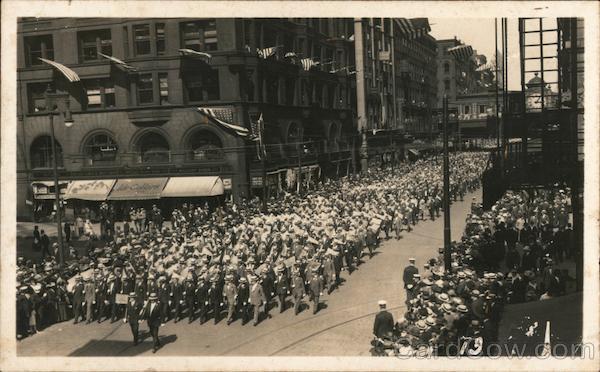 Marching in a parade San Francisco California