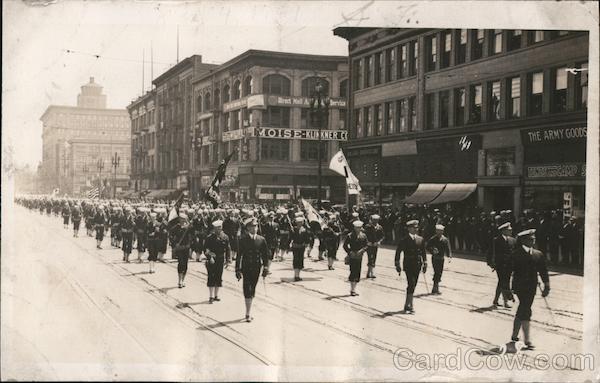 Sailors From Battleship Tennessee Marching Down Market Street July 4, 1921 San Francisco California