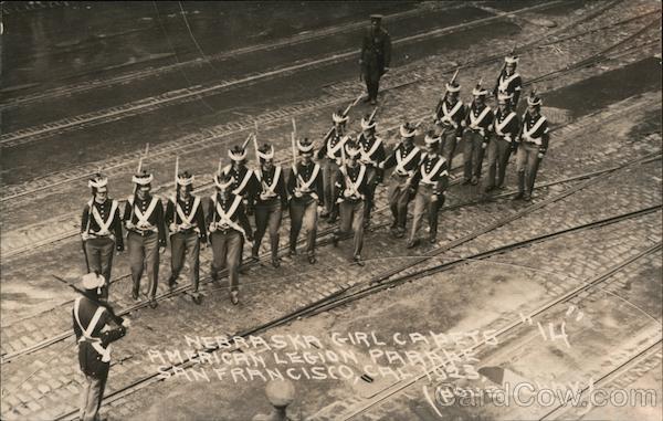Nebraska Girl Cadets American Legion Parade 1923 San Francisco California
