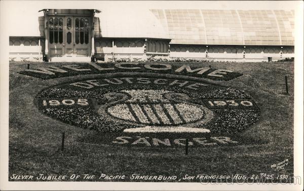 Silver Jubilee of the Pacific Sangerbund, Aug. 21-25, 1930 San Francisco California