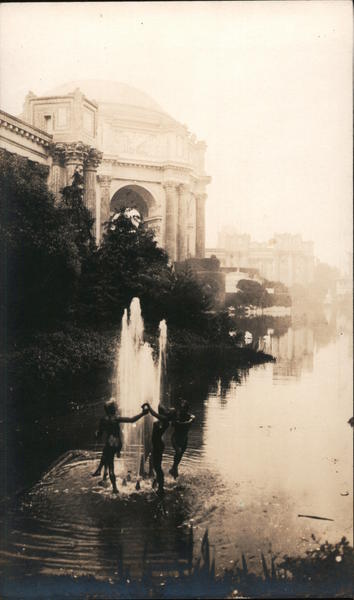 A Fountain with Children San Francisco California 1915 Panama–Pacific International Exposition (PPIE)