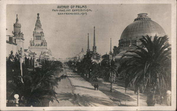 Avenue of Palms, Pan.-Pac. Int. Exposition 1915 San Francisco California