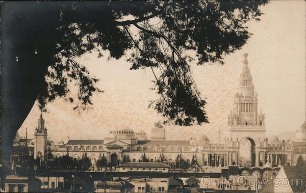 View from hill of Exposition Buildings, Great Arch San Francisco California