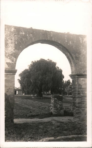 San Luis Rey Mission Stone archway California