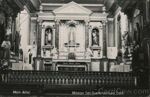 San Buena Ventura Mission main altar California