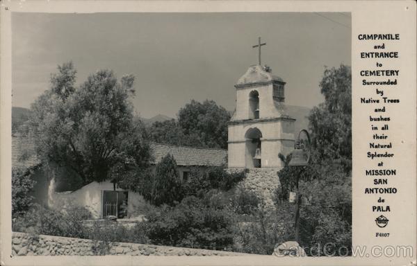Campanile and Entrance to Cemetery, Mission San Antonio de Pala California