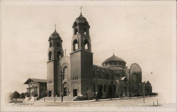Old and New Mission Dolores San Francisco California