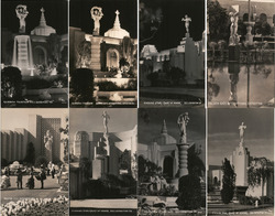 Lot of 6: GGIE Expo Views, Statues Postcard