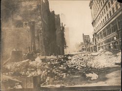 San Francisco rubble after the 1906 Earthquake California 1906 San Francisco Earthquake Original Photograph Original Photograph Original Photograph