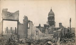 San Francisco City Hall after the 1906 Earthquake Original Photograph