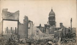 San Francisco City Hall after the 1906 Earthquake California 1906 San Francisco Earthquake Original Photograph Original Photogra Original Photograph