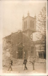 Our Lady of Sorrows Church - Santa Barbara Earthquake California Postcard Postcard Postcard