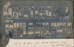 Greetings From Philadelphia Postcard