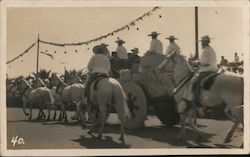 Horse drawn parade wagon Postcard