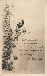 Rare: Presidential "Hopes of Harding" 1921 Presidents Postcard Postcard Postcard